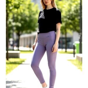 Burton Purple Leggings Pockets living lining climate control Yoga Pants Run S